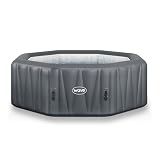 SPA Inflable Wave | Calentador ecológico Integrado | Sistema de Masaje Aquajet | Protección anticongelante | Configuración rápida de 15 Minutos (Aegean, 6 Personas | Gris Oscuro)
