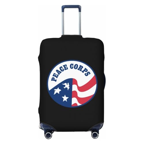 GOYKPMZXR Peace Corps Luggage Cover 18-21 Inch Black S