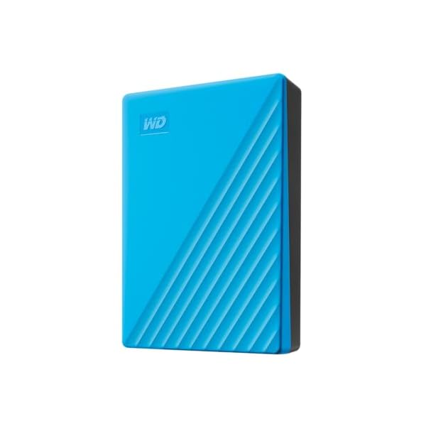 WD 6TB My Passport, Portable External Hard Drive, Blue, Backup Software with Defense Against ransomware, and Password Protection, USB 3.1/USB 3.0 Compatible – WDBR9S0060BBL-WESN