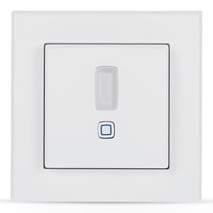 Homematic IP Smart Home Bewegungsmelder im 55er-Rahmen – innen, Zubehör für Smart Home mit App-Funktion, für Alarmlösung, schaltet Leuchten, Wandschalter, Energie sparen, 156242A0