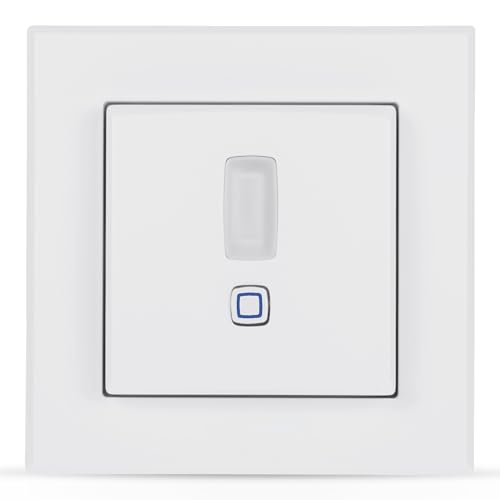 Homematic IP Smart Home Bewegungsmelder im 55er-Rahmen – innen, Zubehör für Smart Home mit App-Funktion, für Alarmlösung, schaltet Leuchten, Wandschalter, Energie sparen, 151769A0