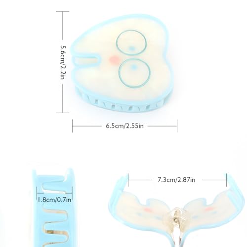 Novelty Acetate Tooth Hair Claw Clip, Cute Heart-Shaped Design