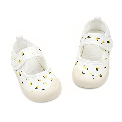 Baby Girl Canvas Sneakers Toddler Girl Mary Jane Flats Non-Slip Casual School Uniform Loafers Dress Shoe
