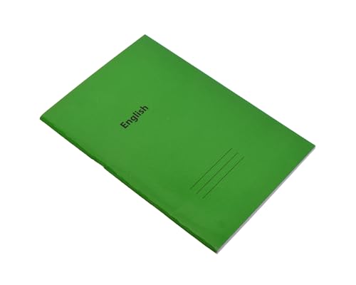 Double Lined A5 English Notebook, 60 Sheets, 58 Grams, 22.5 * 16 CM, Suitable For Any Setting, From Office To School - Green