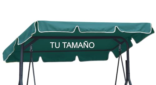 Ferocity Personalizado Techo Solar para balancín Toldo Fundas para balancines Toldo de Repuesto para Columpio de jardín Cualquier tamaño para ordenar Verde [101]
