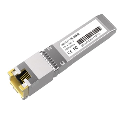 Modulo SFP+ 10G 10GbE Rame Moduli SFP Optical Port to RJ45 Transcettore Gigabit 1000M 1 PZ Metallo ethernet argento