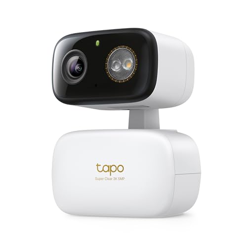 Tapo 3K 5MP Pan/Tilt Indoor/Outdoor Security Camera, Free Person/Vehicle/Baby Cry Detect & 360° Motion Track, Color Night, SD/Cloud, Wrks w/Alexa & Google Home, 2.4 GHz WiFi, HybridCam 360