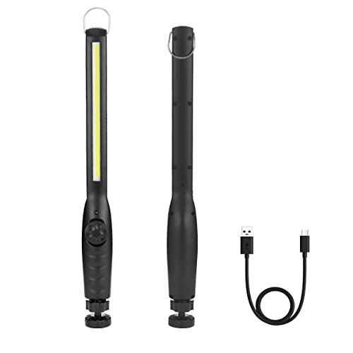 LED Work Light Rechargeable 750 Lumens with 360°Swivel, with Magnetic Base and Hanging Hook, USB Cable, for Car Repairs, Garage Shop
