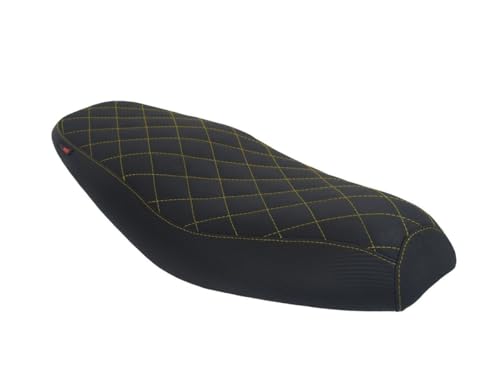 Housse de selle Yamaha Z125 2001 noire finitions surpiquées jaunes