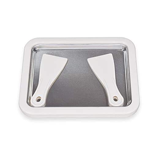  YYL Placa fría para helados laminados en helado, rectangular anti plancha con 2 espátulas para helado hecho en casa saludable, 