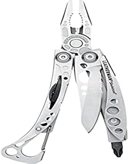 Leatherman Skeletool - Lightweight multipurpose multi-tool with 7 essential tools including a bottle opener, DIY tool for outdoor adventures made in the USA, in stainless steel, nylon sheath