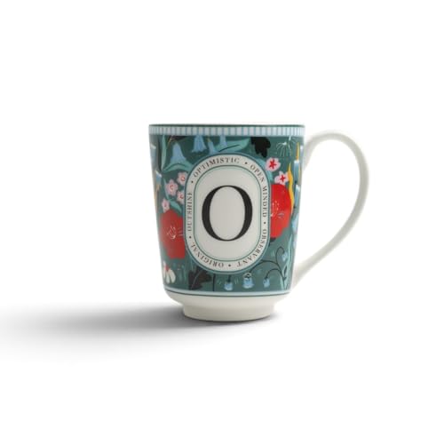 Image of Shay Alphabet Mug 300ml, Letter O Printed Coffee Mug for Girls, Boys, Friends | Ceramic Mug |Glossy Finish | Ceramic Coffee Cup | Porcelain | Microwave Safe (Alphabet Mug - O)