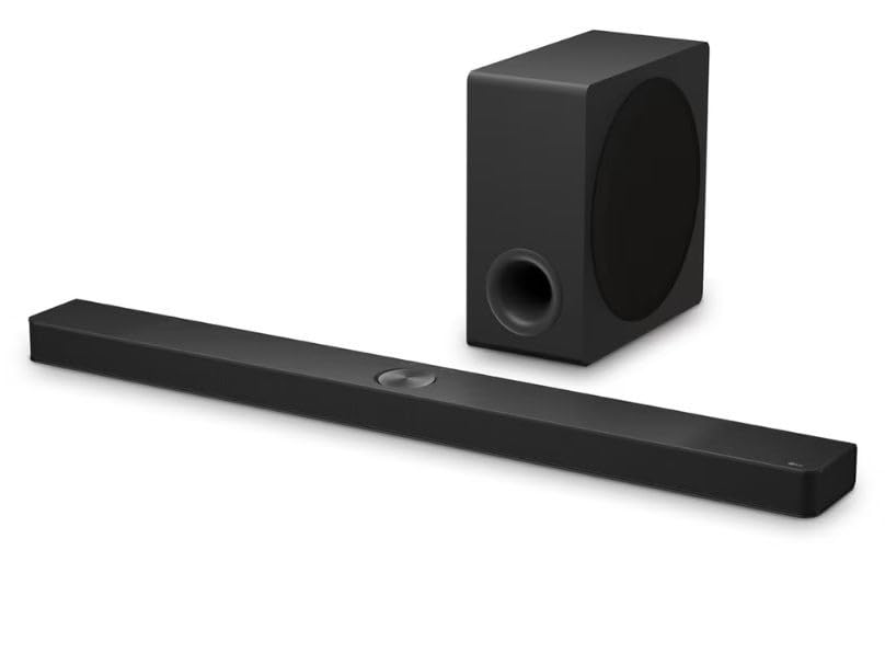 Barra de sonido y subwoofer de 5.1.3 canales con Dolby Atmos, DTS:X, salida de potencia de 570 W, conectividad inteligente, calibración de sala AI, sonido AI Pro