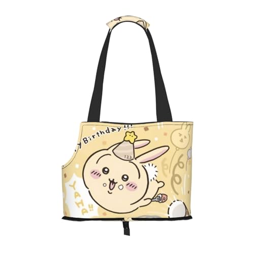 ペットキャリーバッグ ちいかわ うさぎ ペットバッグ 猫 小型犬 兼用 アウトドア 大容量 軽量 折りたたみ 手提げ 肩掛け ショルダーバッグ 通気性 安定性 携帯便利 車載 旅行 通院 散歩 電車移動 外出用 飛び出し防止 プレゼント