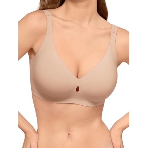 LUCKMEEY Bras for Women No Underwire Wireless Bras - Seamless Push Up Full Coverage Bralettes Comfortable Everyday Bra
