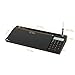 TOWON Desktop Glass Whiteboard with Basic Calculator, 12 Digit LCD Display, Desk Organizers with Accessories for Office, Home, School Supplies, Storage with Dry Erase Board Surface, Black, 17'' x 6''