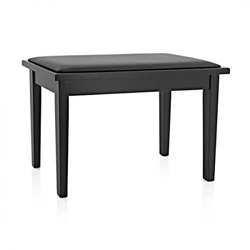 Gear4music Banc de Piano Taille Duo Double Duet avec Rangement Noir Mat - Les Beatles, Paul McCartney, John Lennon, RIngo Starr, George Harrison Gear4music Banc de Piano Taille Duo Double Duet avec Rangement Noir Mat