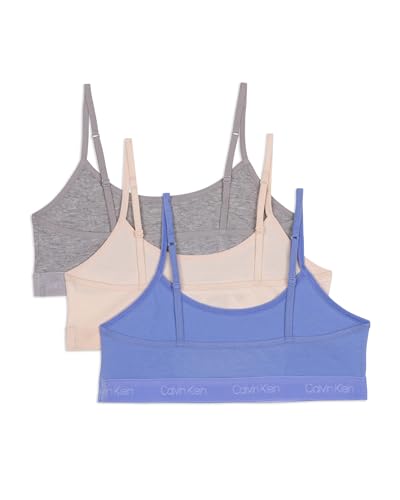 Calvin Klein Girls' Cotton Crop Cami Bralette 3 Pack2