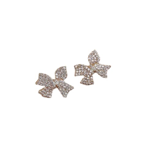 Boucles d'oreilles en argent bowknot YXWYXWA, cadeau cristal femme
