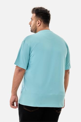 Image of SNITCH Men Polo Plus Size T-Shirt | Knitted Solid Polo with Contrast Tipped Collar & Logo Embroidery | 100% Cotton Breathable Lightweight Smart Casual Wear