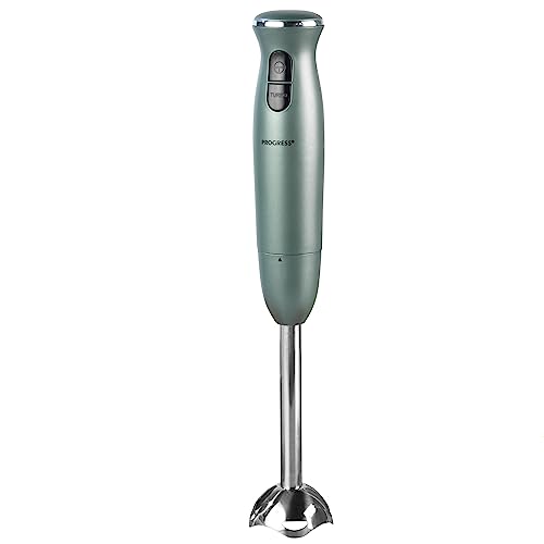 Progress EK4248PSHIMMERGRNWK Shimmer Hand Blender– Lightweight Immersion Stick Blender, Electric Smoothie & Soup Blender, 2 Speeds & Turbo Function, Removable Stainless-Steel Rod & Blades, 400W, Green