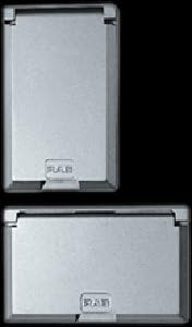 RAB Lighting GFI-H Natural Horizontal Ground Fault Rectangular Cover