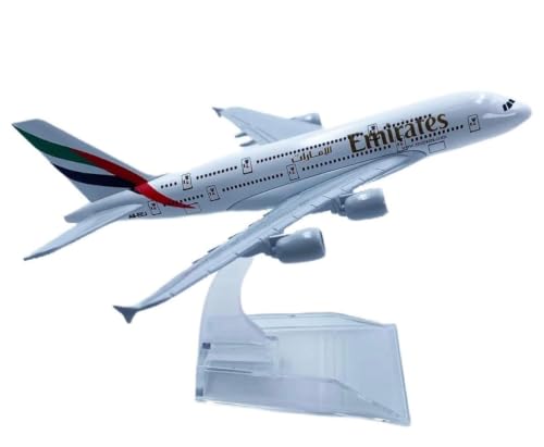 Image of Diecast Aeroplane Scale Model - Airplane Miniature Model Only for Display, Size -16 Cm (A380-Emirates)