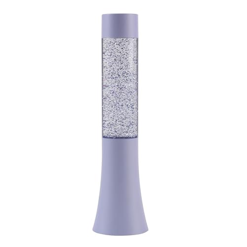 I-TOTAL® - Lampada LED Flared Effetto Glitter Luce Multicolore, Cangiante, Design Ipnotico con Glitter - 33,5 cm (Viola Pastello)