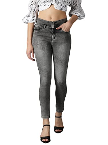 Image of SHOWOFFFF Women Slim Fit Jeans | Denim Jeans for Womens | Mid-Rise Regular Length Jeans for Women's
