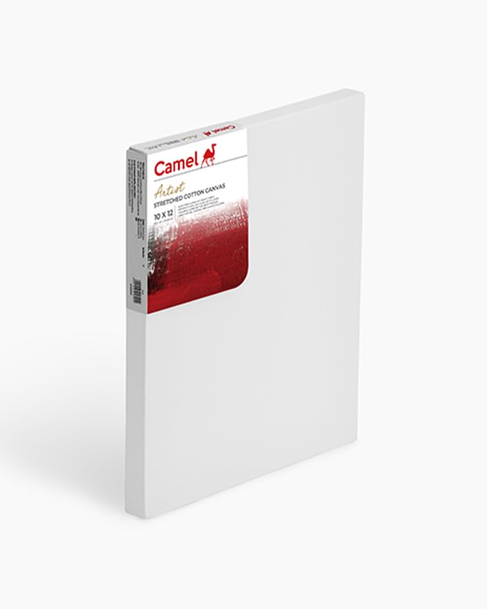 Image of Camel Artist Stretched Canvas | 25 x 30 cms - 10 x 12 inches | Ready-to-Paint Primed Canvas for Acrylic & Oil Colours