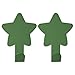 MARARDI Pack de 2 Ganchos Adhesivos [Estrella Verde] para Cocina Baño Habitación Colgadores para Pared Coloridos Percheros Decorativos