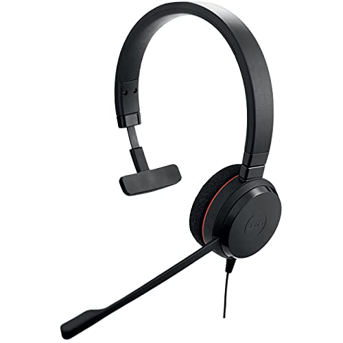 Jabra Evolve 20 - Auricular Monoaural Certificado Por Microsoft Para Voip Softphone - Cancelación Pasiva De Ruido - Cable Usb Con Unidad De Control - Negro Jabra Evolve 20 - Auricular Monoaural Certificado Por Microsoft Para Voip Softphone - Cancelación Pasiva De Ruido - Cable Usb Con Unidad De Control - Negro