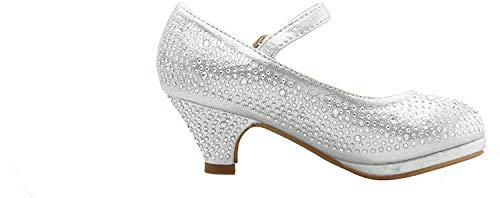 Forever Dana-53K Little Girl Sandal Dress Shoes,Silver,11