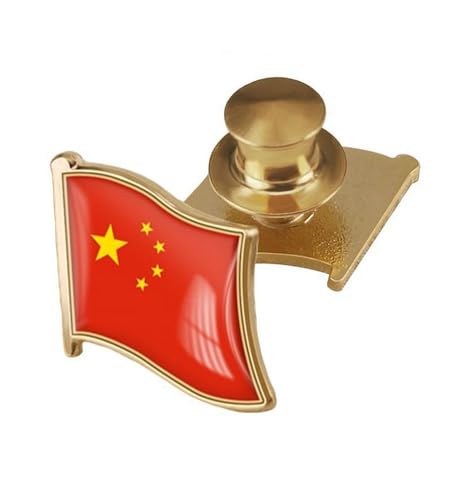 Image of vmcoatdu Country Flag Backs Locking Pin Keepers Locking Clasp Pin Badge International Travel Brooch Metal Alloy Souvenir Pin 0.75x0.7 Inch Small Pin