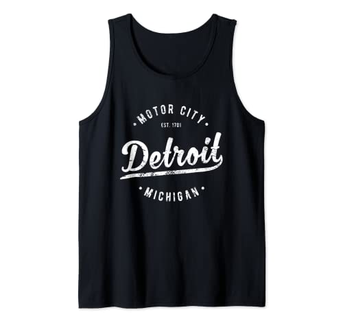 Recuerdo retro vintage Detroit Michigan Motor City Camiseta sin Mangas