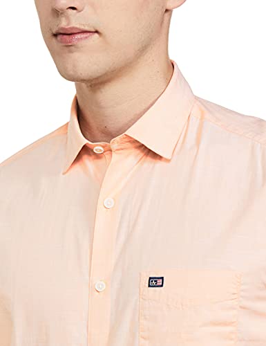 Image of Arrow Sports Solid Slim Fit Half Sleeves Casual Shirt White