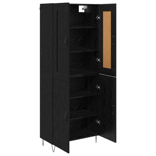 Aparador moderno de 180 cm para transformar el comedor con estilo roble negro 6