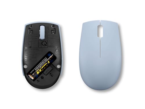 Lenovo Souris sans Fil 300 - Souris d'ordinateur Portable avec fenêtres - Design ambidextre - Récepteur Nano USB 2,4 GHz - Autonomie de la Batterie : 12 Mois