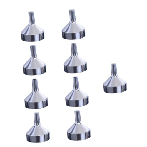 FELTECHELECTR 9 piezas Mini Embudos de Metal para Transferencia de Perfume y Líquidos Resistentes y Fáciles de Limpiar Accesorios de Laboratorio y Frascos Pequeños Herramienta Portátil para