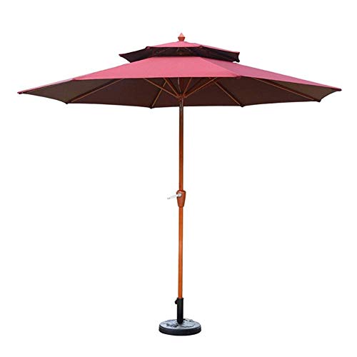 Parasol para mesa de terraza CLSDRZC portátil de 2.7M que soluciona el calor en tu patio