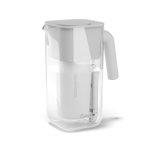 Culligan with ZeroWater Technology 7-Cup Water Filter Pitcher – Includes 5-Stage Advanced Water Filter, IAPMO Certified to Reduce Lead, Total PFAS (Forever Chemicals), Mercury, Fluoride, and Chlorine