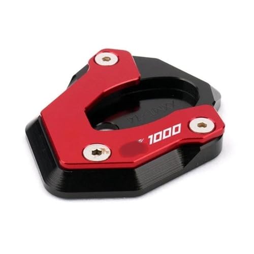 Extension de béquille CNC pour Kawasaki Z1000SX : finition premium en alu rouge