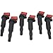 DRAGON FIRE PERFORMANCE 6pc Ignition Coil Power Pack Power Pack Kit Compatible With BMW 320 323 325 328 330 335 525 528 530 640 740 X1 X3 X4 X5 Z3 Z4 2.5L 3.0L I6 UF667 Oem Fit C592-DFx6