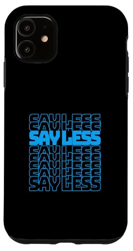Blue Color Say Less-v2 �u���[�O���t�B�b�N �X�}�z�P�[�X iPhone 11 �p