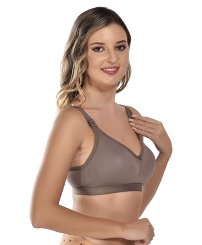 Image of Viral Girl Women's Wire-Free Cotton Hosiery Bra | Non-Padded, Full Coverage, Adjustable Straps | Soft Comfortable Innerwear with Hook & Eye Closure for Everyday Use