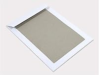 Netuno 25x Versandtasche DIN C4 weiß mit Papprücken aus Graupappe 229 × 324 mm 400g Versandumschlag groß mit Kartonrücken Papprückwandversandtasche haftklebend mit Abziehstreifen