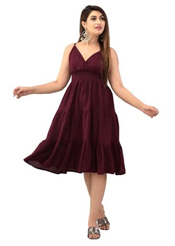 Buy Iqraar Women Rayon One Piece Dress For Girl Women Ladies At Amazon In