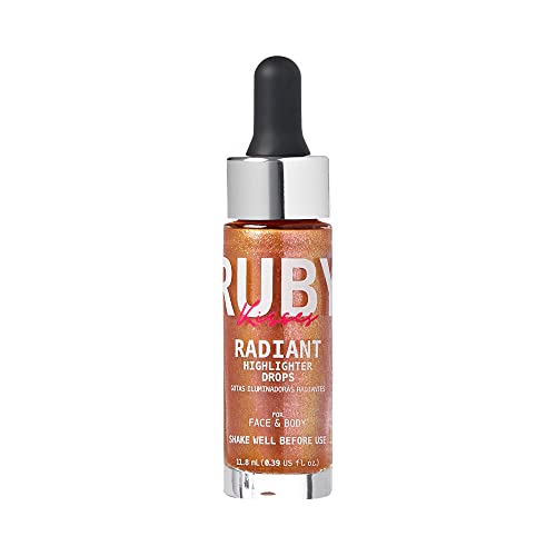 Ruby Kisses Radiant Drops Shimmer Liquid Highlighter, Blush Gold
