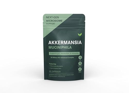 Akkermansia Muciniphila Capsules (30 Billion AFU) with Inulin Prebiotic | Gut & Microbiome Support | 60 Capsules | UK Made | Vitality Supplements