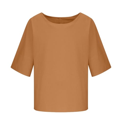 Girls' and Toddler Half Sleeve Shirts Loose Summer Tunic Tops Girls Cute Round Neck Blouse 3-15 Years4